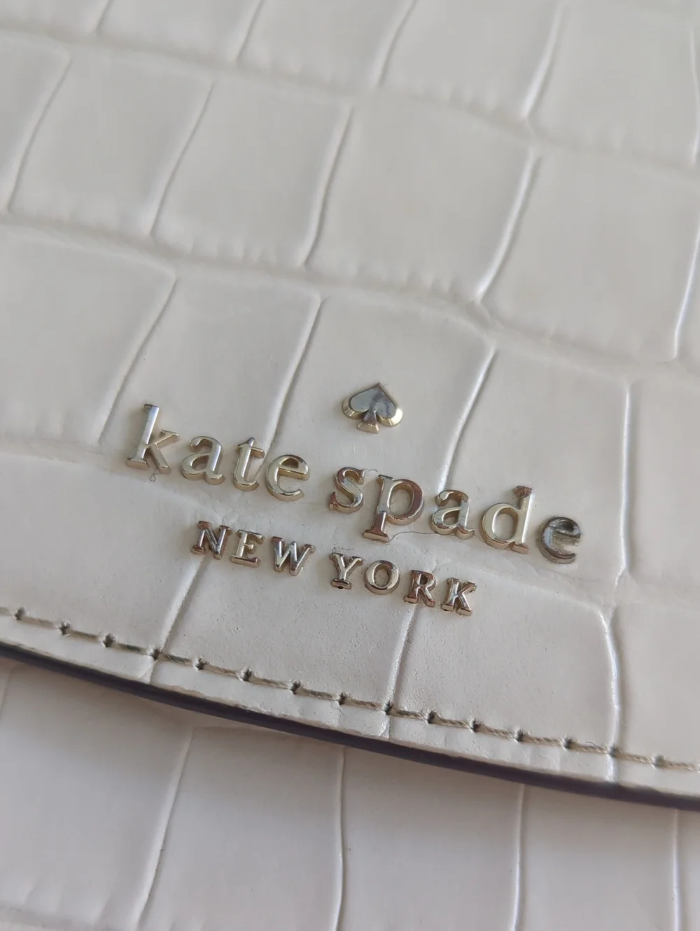 Kate Spade Darcy Croc-Embossed Leather Top Handle Satchel In Bare